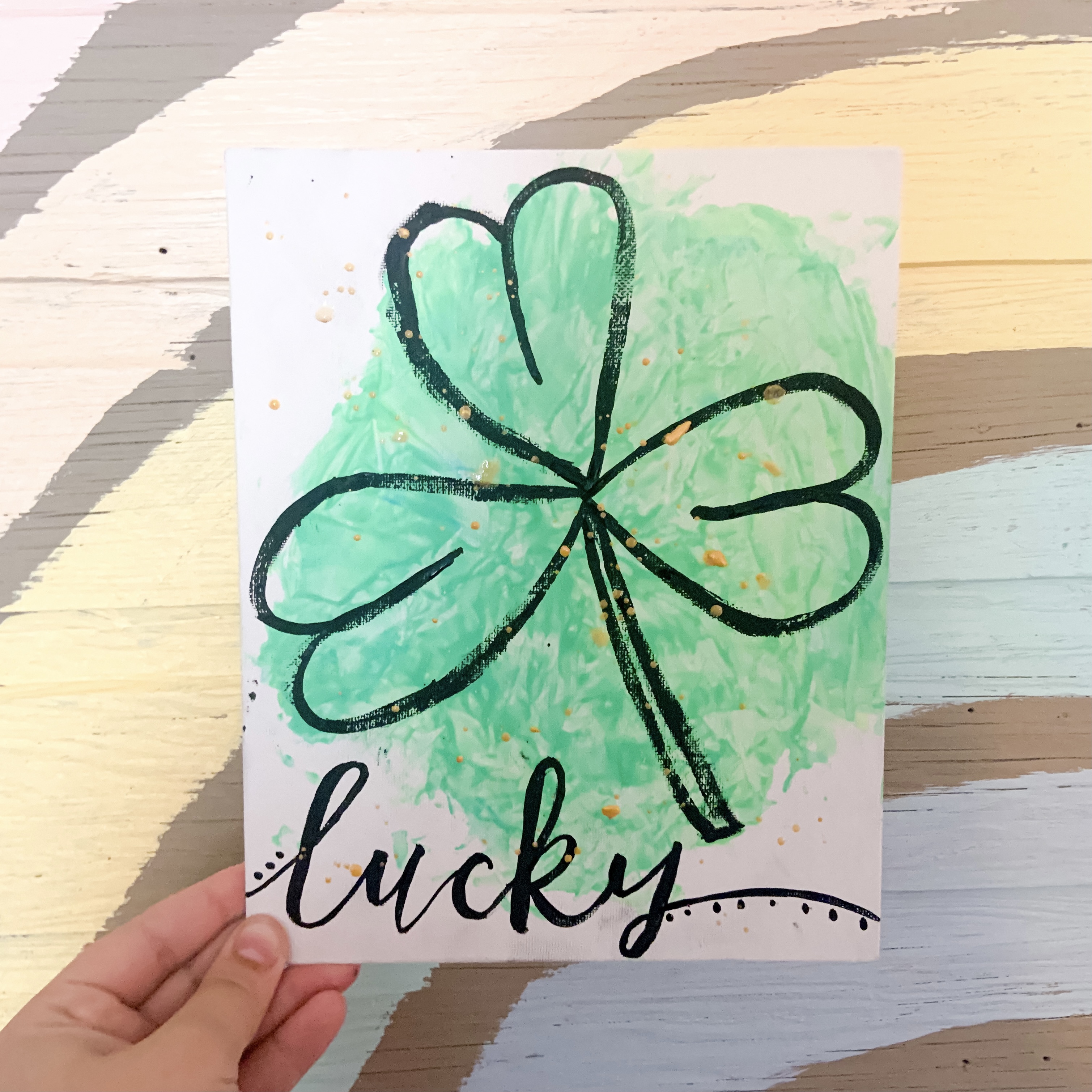 DIY Color Changing Shamrock Sign | Grey Skies & Rainbow Highs